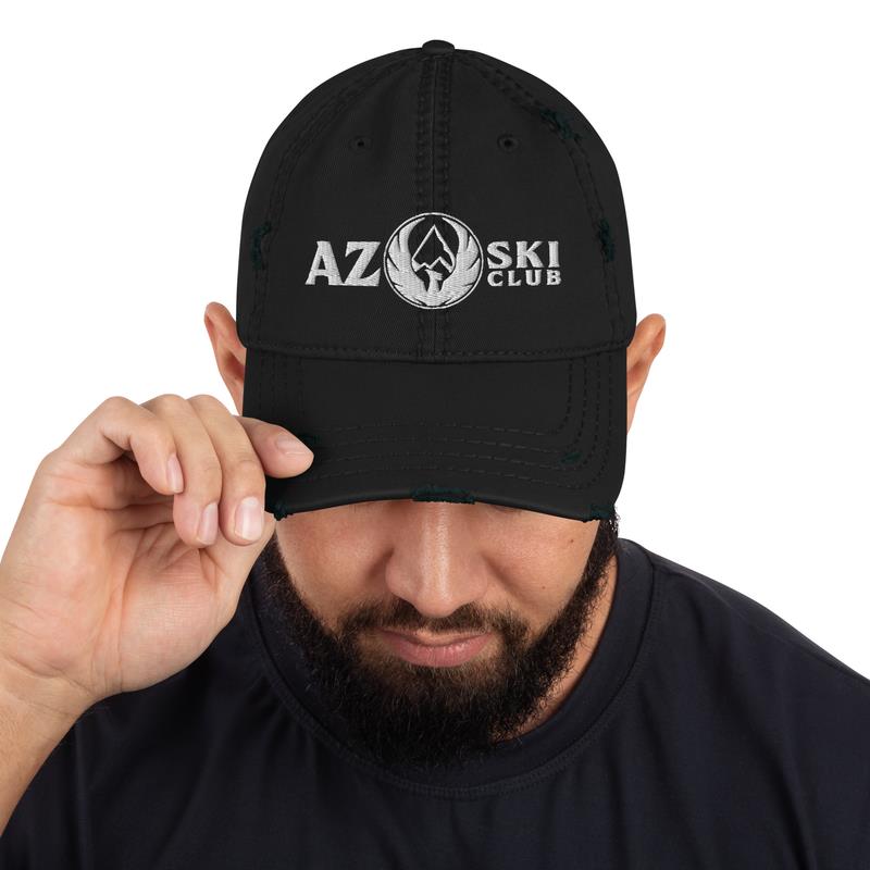 Black Distressed Hat