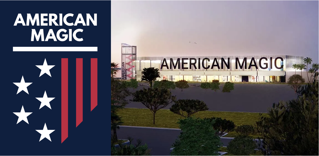 American Magic Logo + Architectural Rendering
