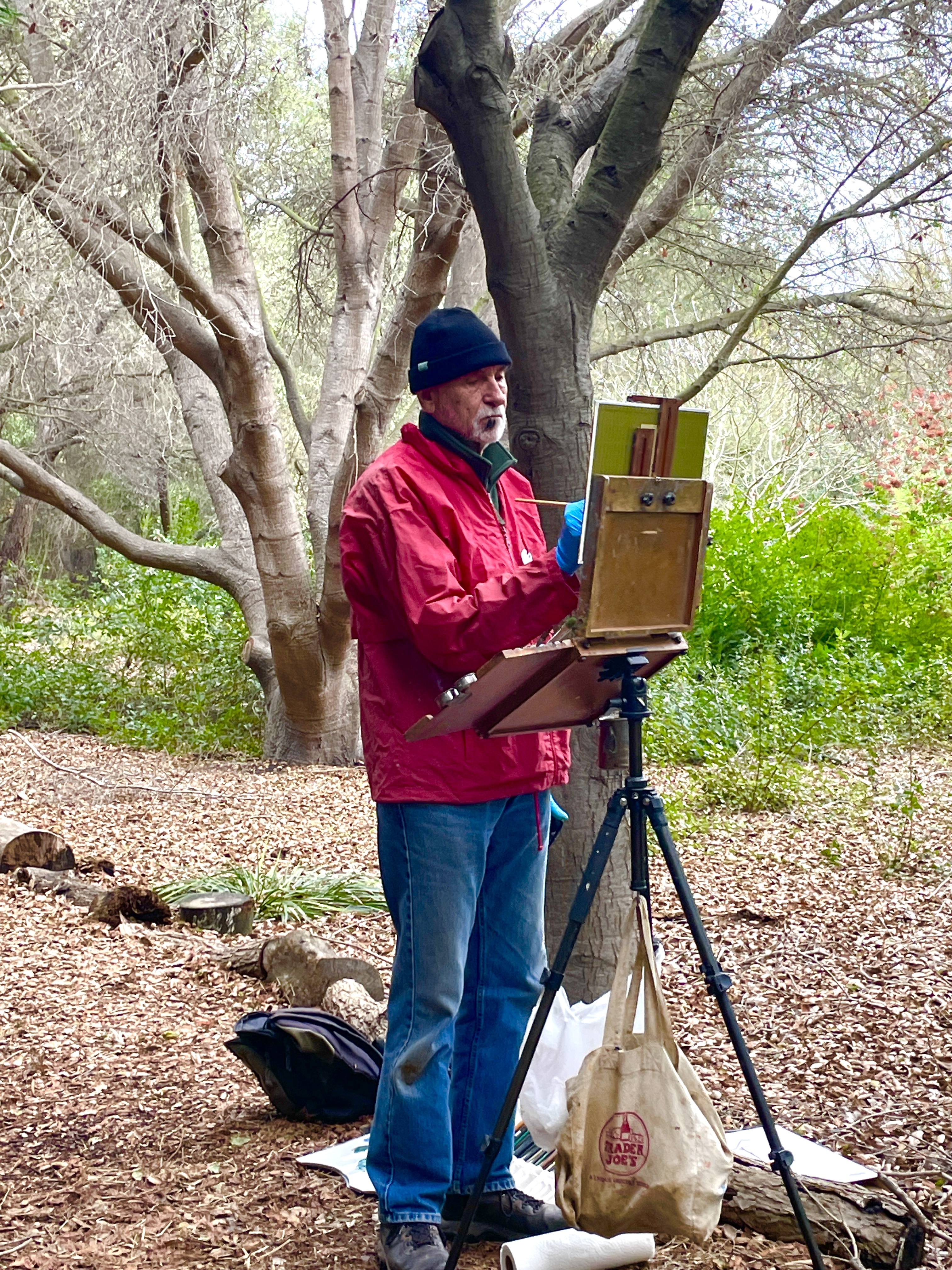 Jeff Preston painting at Shipley Nature Center
