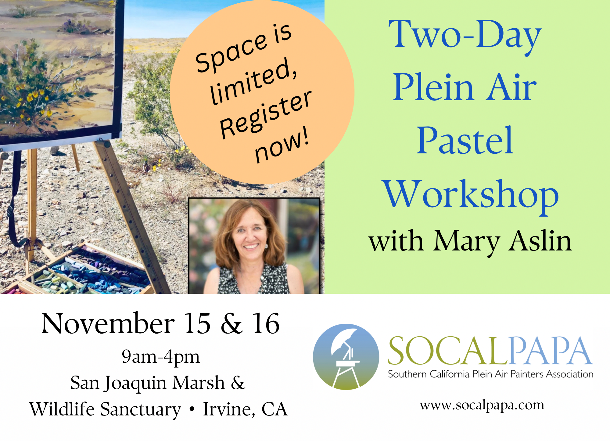 Mary Aslin Pastel Workshop Flyer