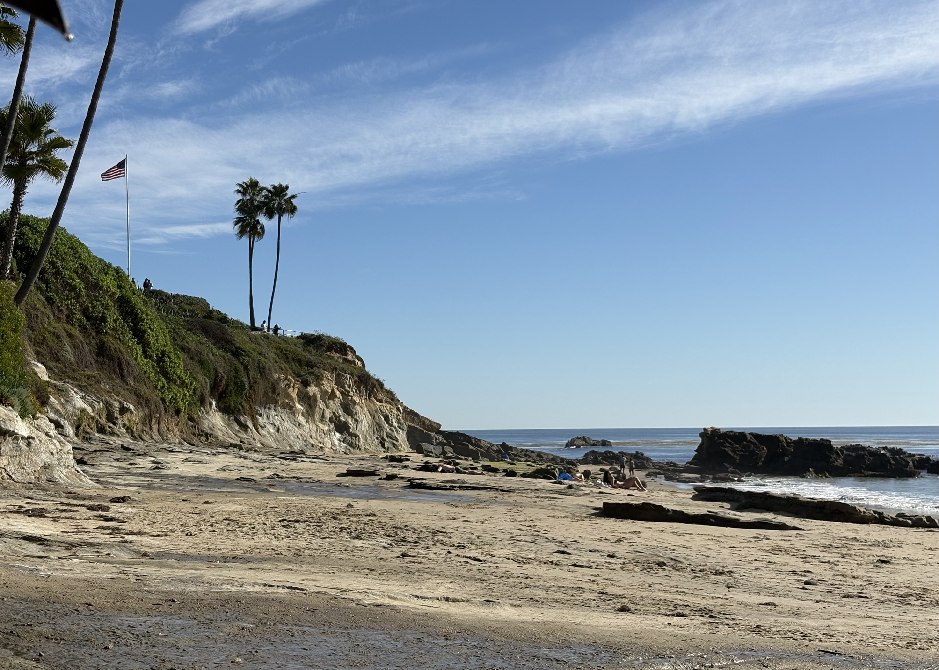 Picnic Beach Laguna with flag