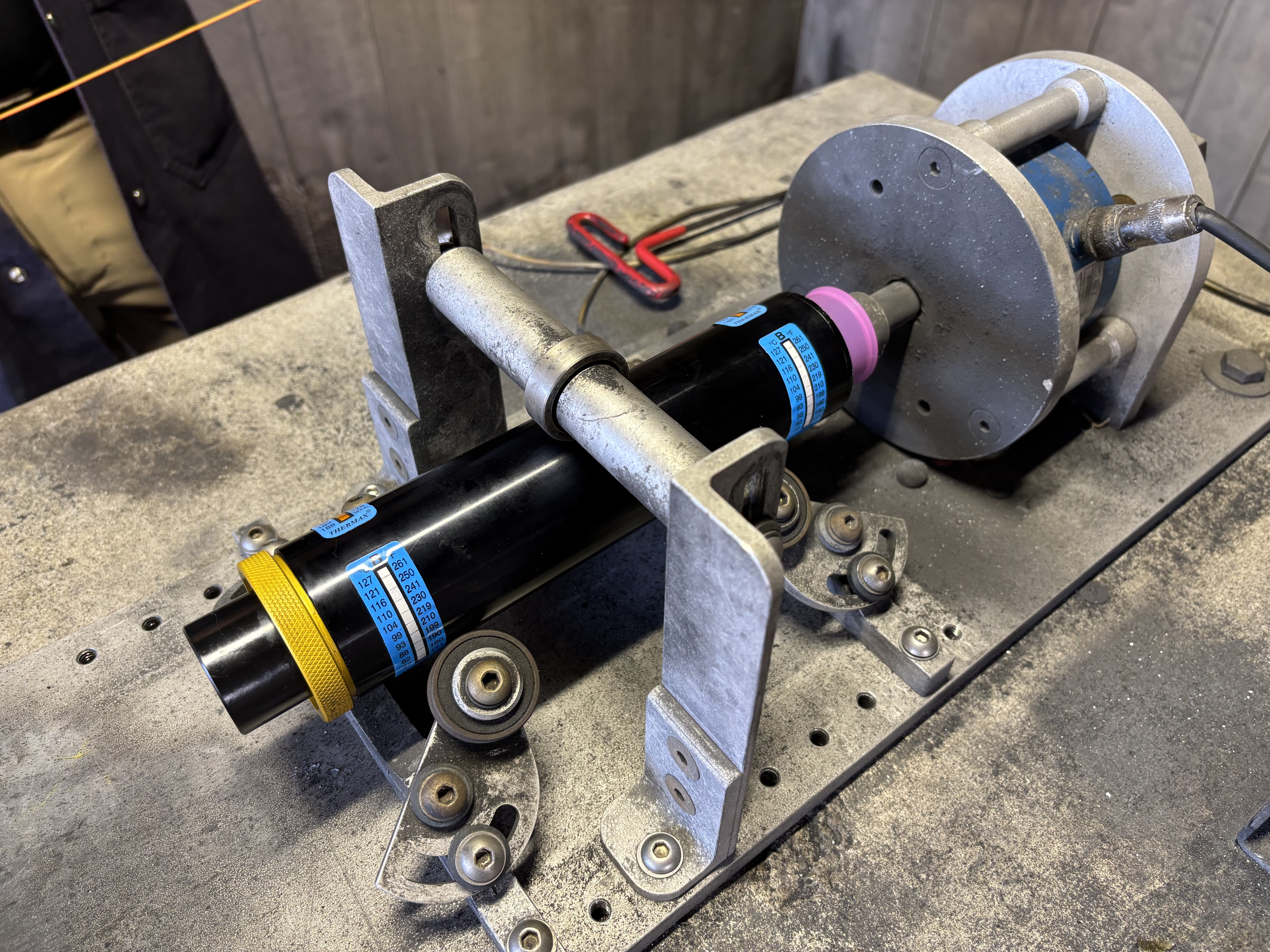 The J550ST in the test stand at Aerotech.