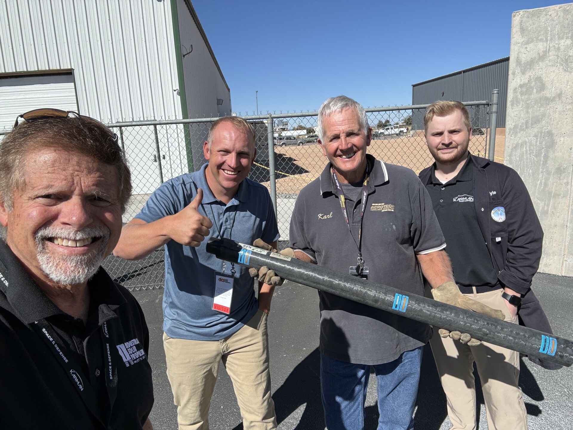 Art Hoag (Tripoli TMT) and the team from Aerotech preparing the N3120X for testing
