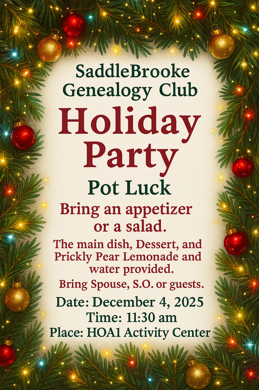 2025 Holidat Pot Luck Flyer
