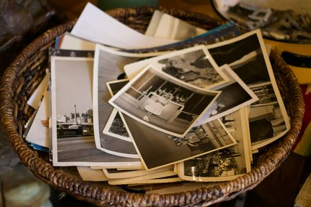 Photos in a basket