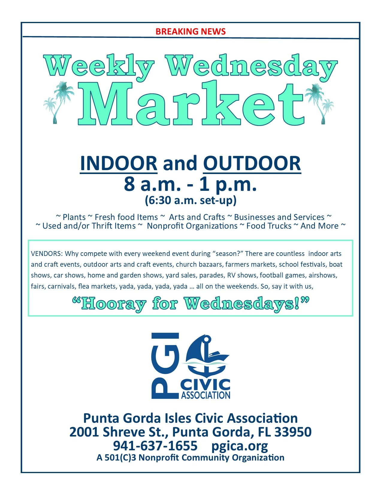 Weekly Wednesday Market - front