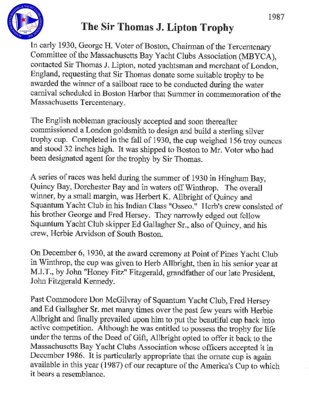 lipton cup historY 1