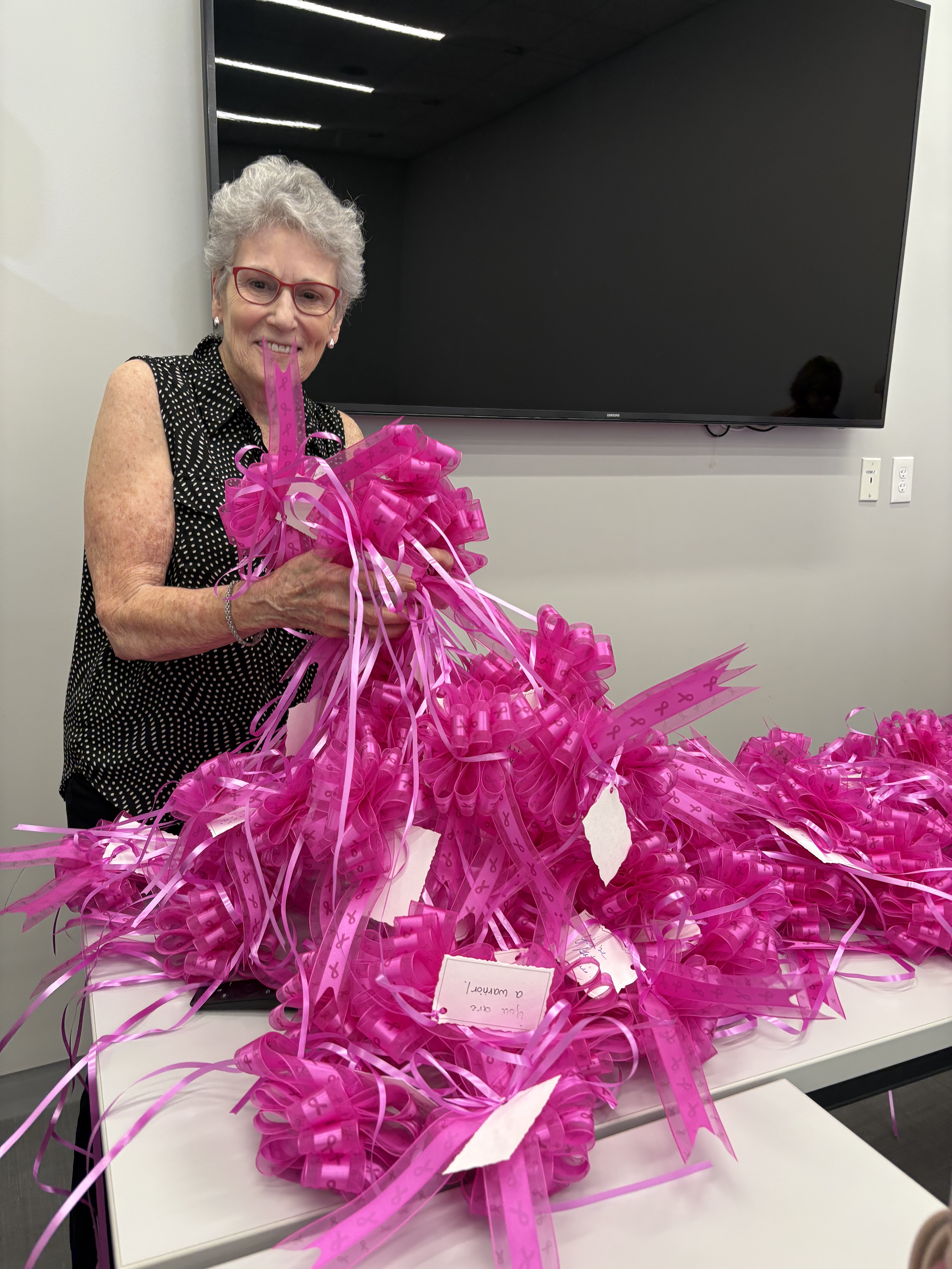 Making Bows for the Pink Bow Campaign 10.2025