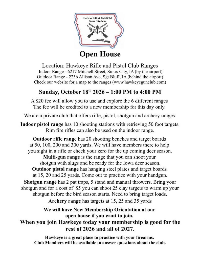 Open House October 18th