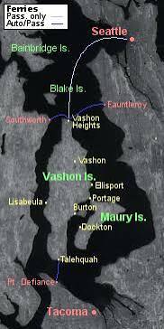 Vashon Island map