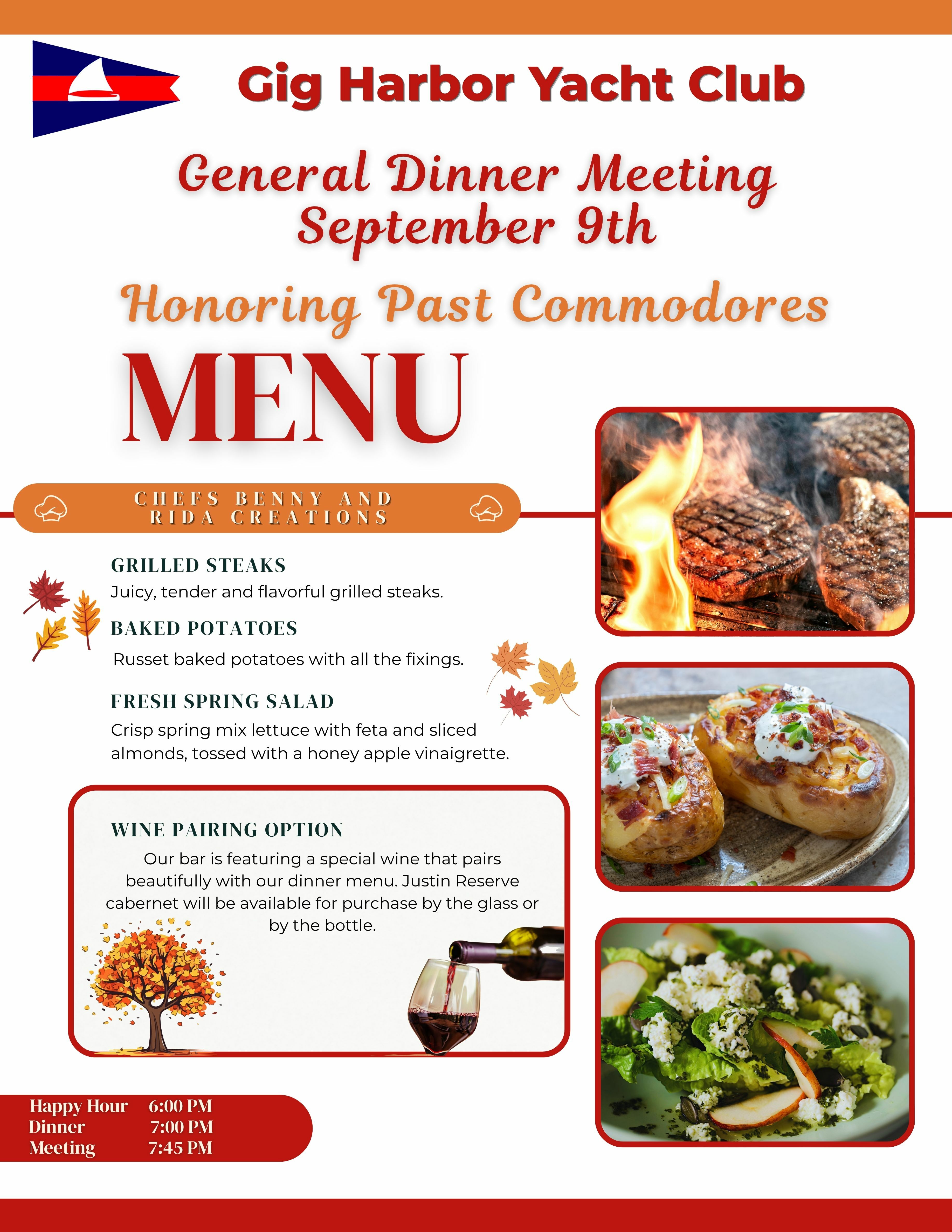 General Dinner Mtg 9’26