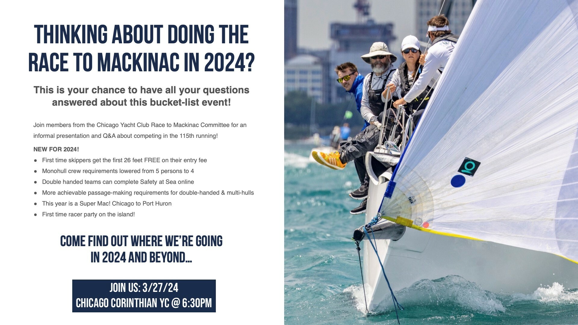 Macaroni Racing You can do the Mac Race! - Events - Chicago Corinthian Yacht Club