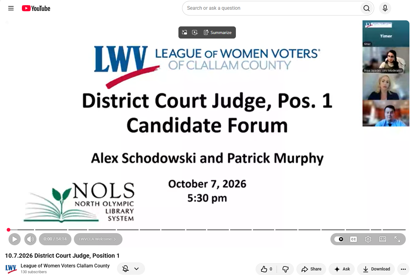 District Court Judge Candidate Forum 2026-10-07