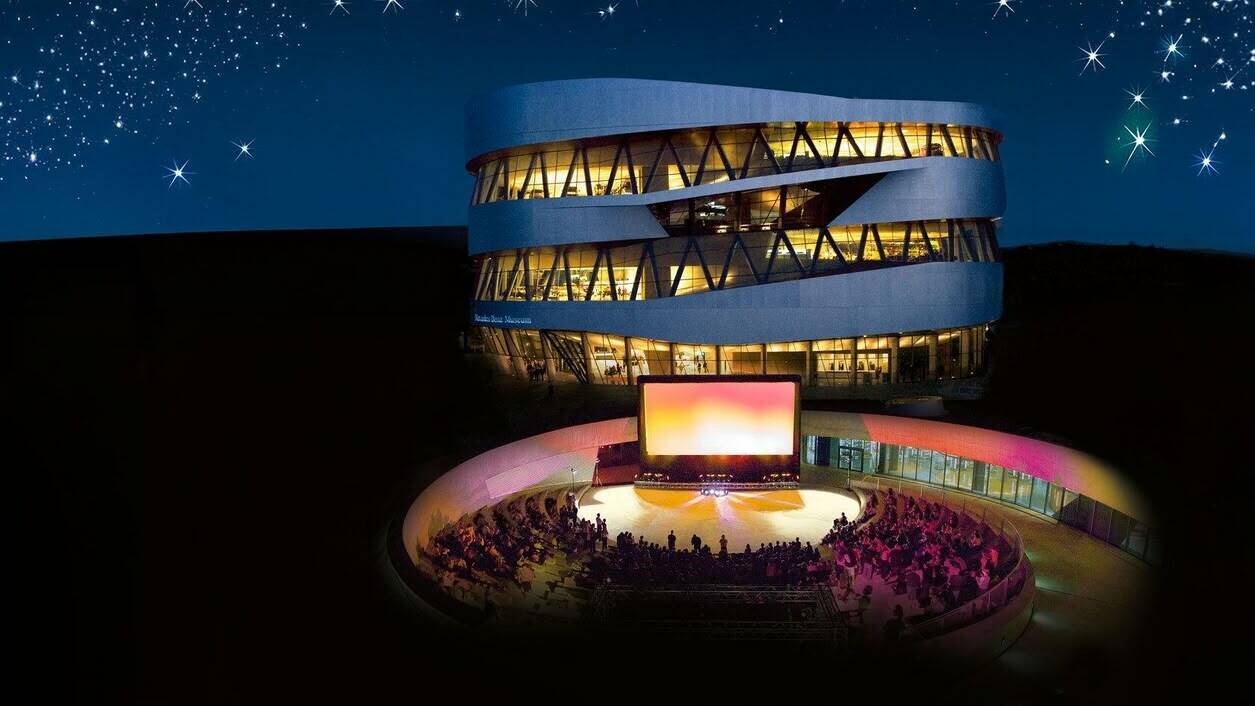 Open Air Cinema at the Mercedes-Benz Museum