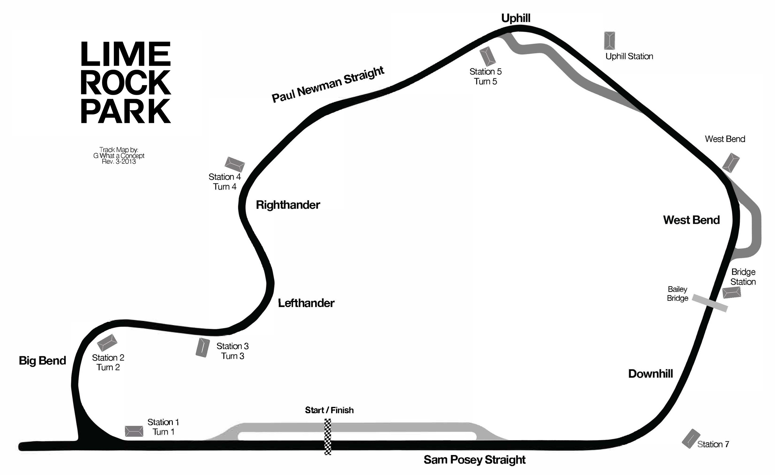 Lime Rock Park Track Map
