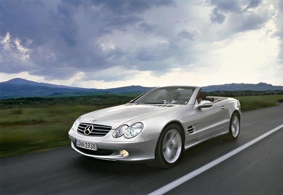 Silver Mercedes-Benz SL R230