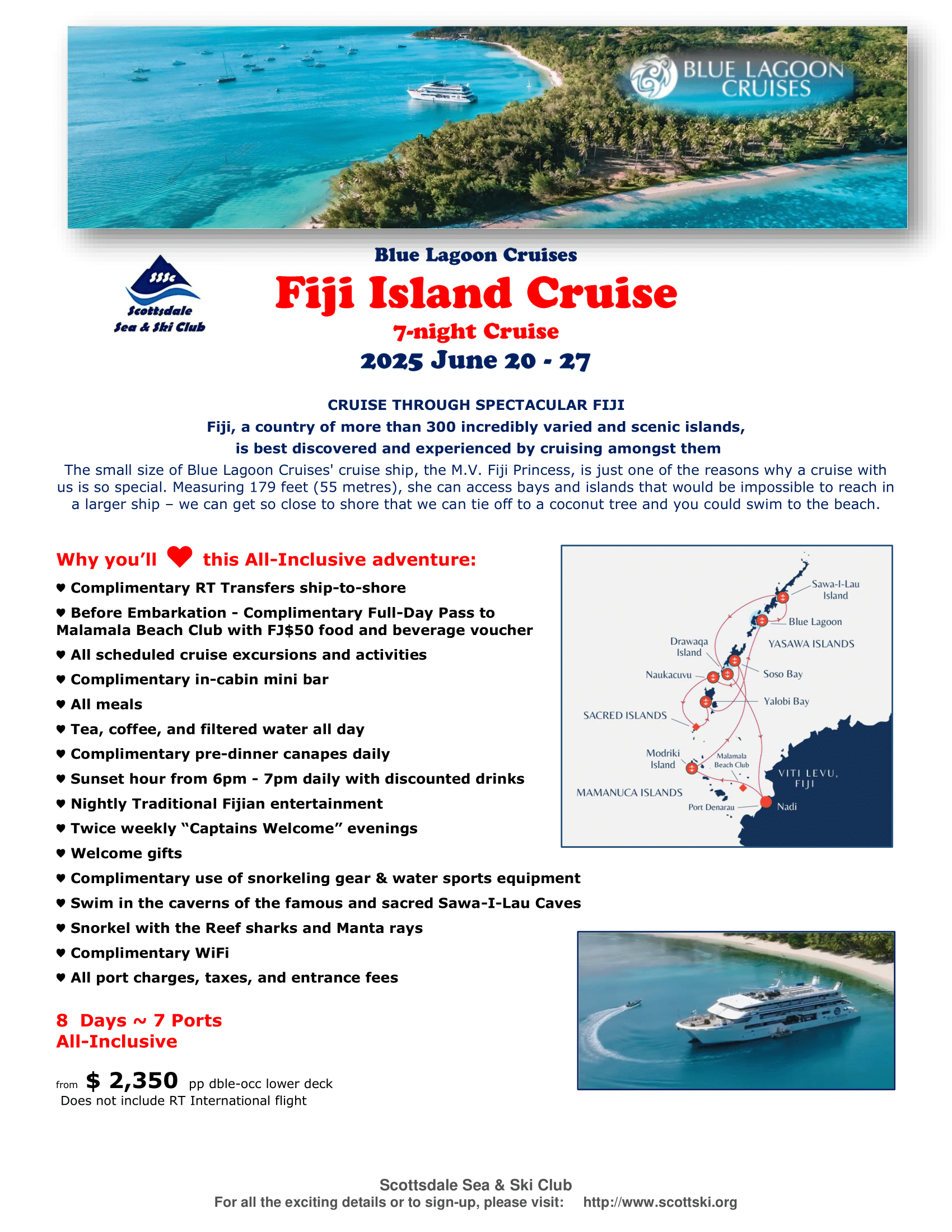 2025 FIJI ISLAND CRUISE - JUNE 27 to JULY 4 - Events - Scottsdale Sea