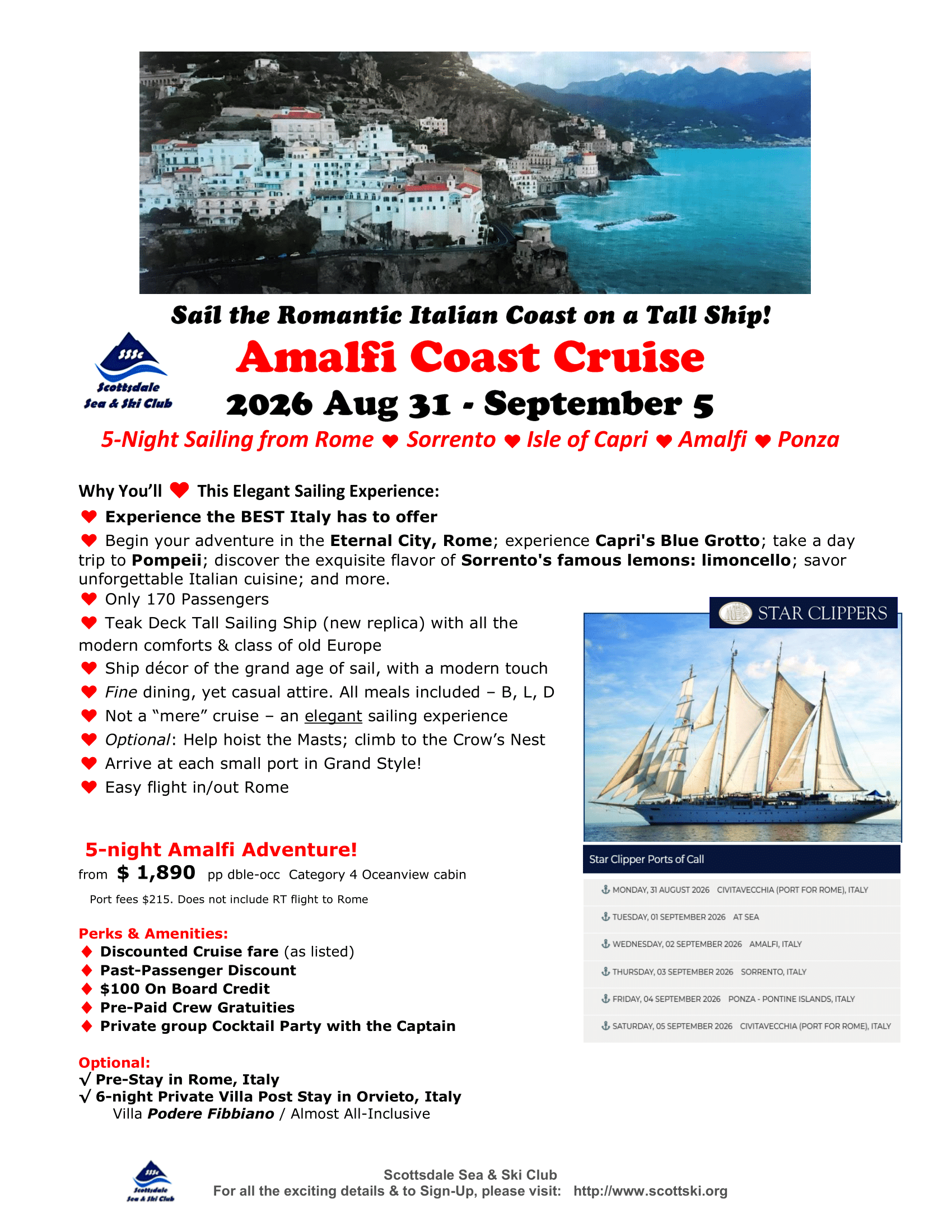 2026 SSSC Amalfi Coast flyer 4 pg 1
