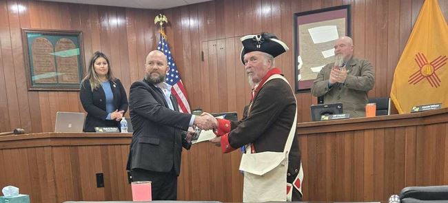 Compatriot Prather presented the NSSAR War Service Medal