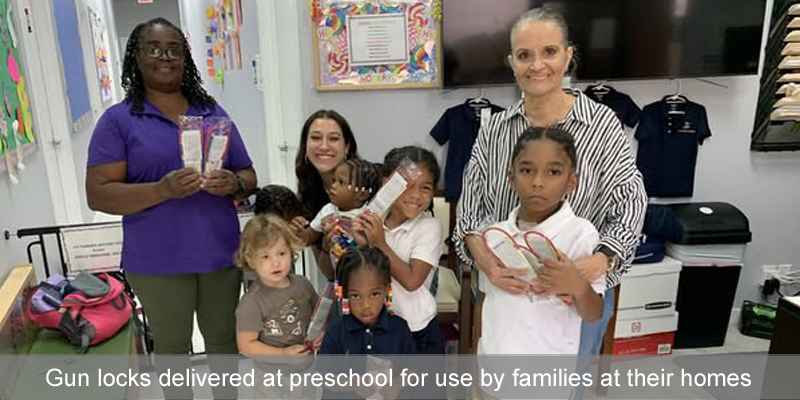 Gun locks at preschool