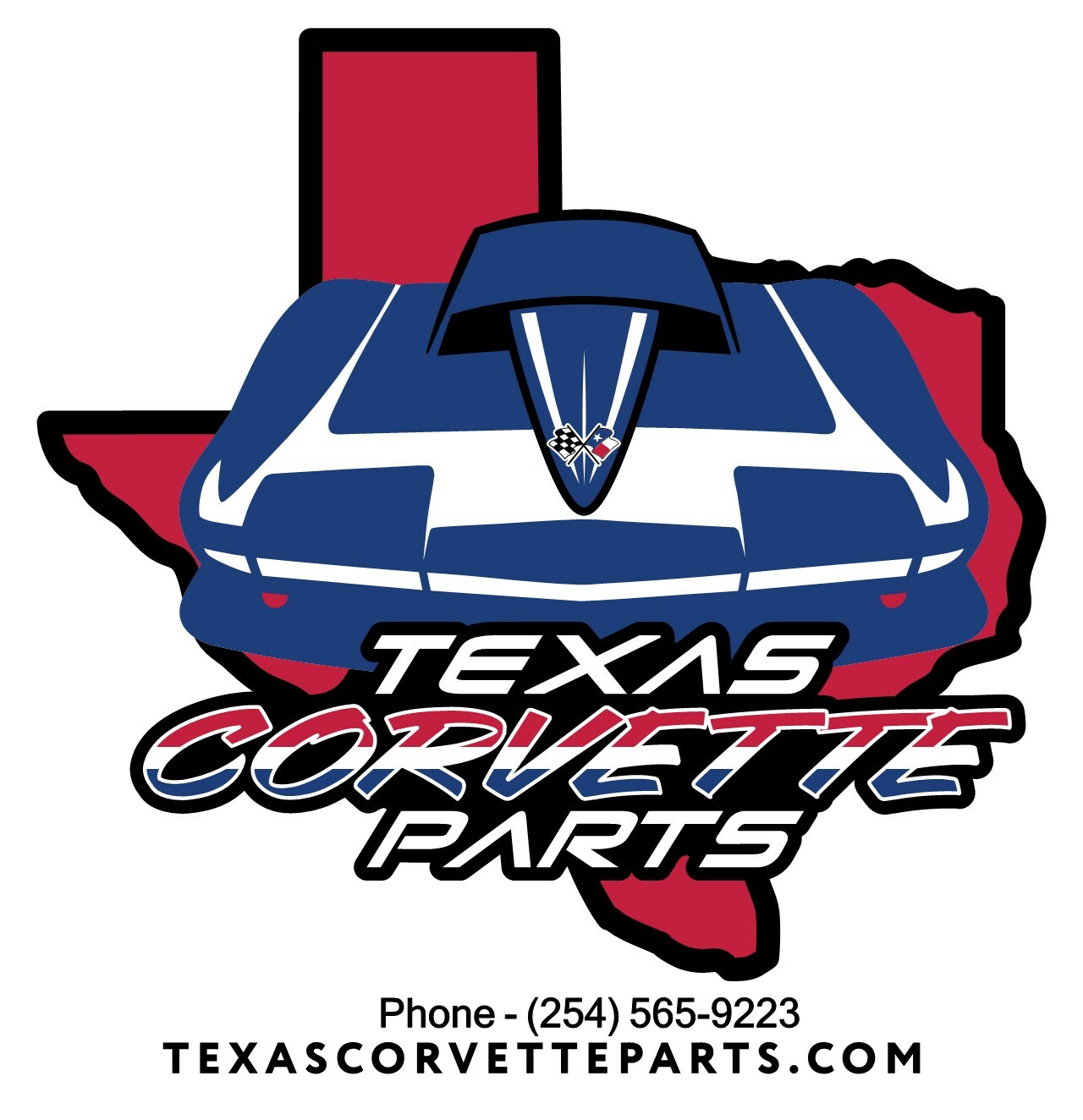Texas Corvette Parts with email and phone #2 logo