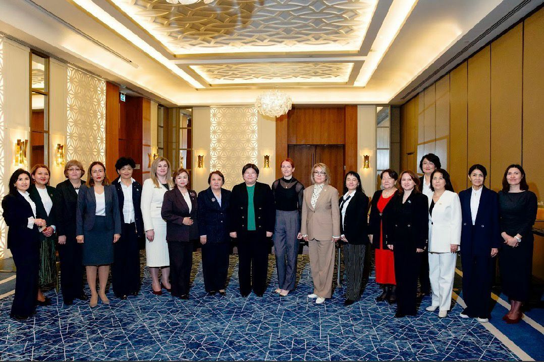 Judge Ita Farrelly with the Chairwoman of the Constitutional Court of Kazakhstan and justice sector actors