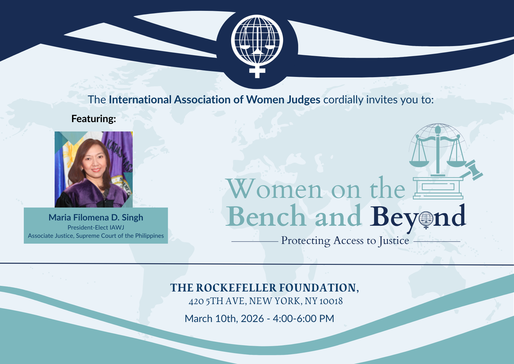 Flyer - International Day of Women Judges Networking Reception