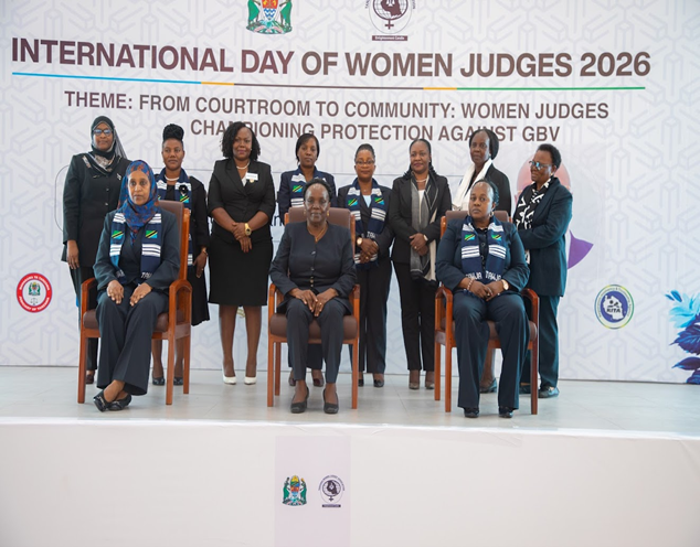 Some of the TAWJA taskforce members with Hon. Prof. Joyce Ndalichako