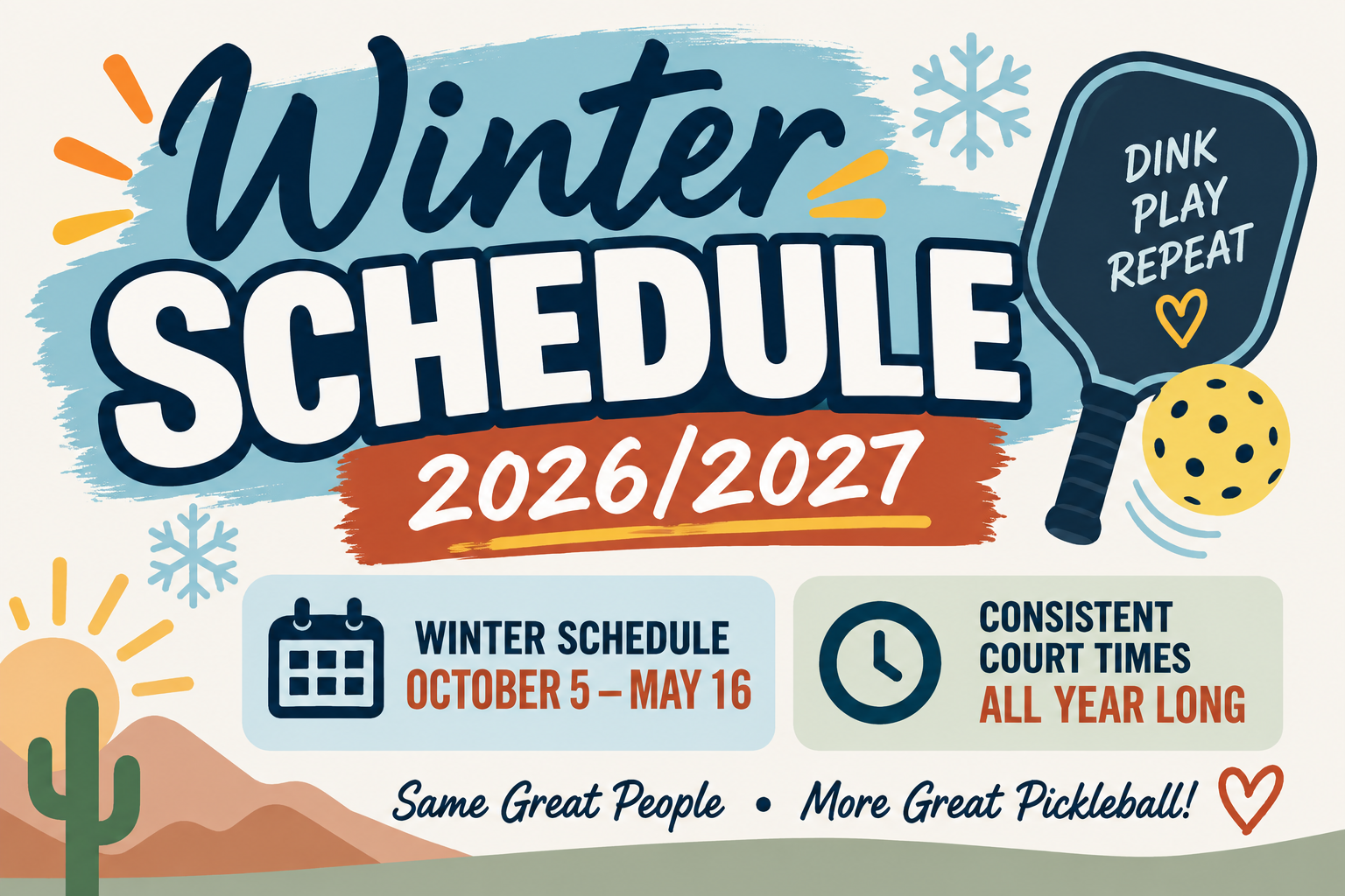 Winter schedule 10.5-5.17
