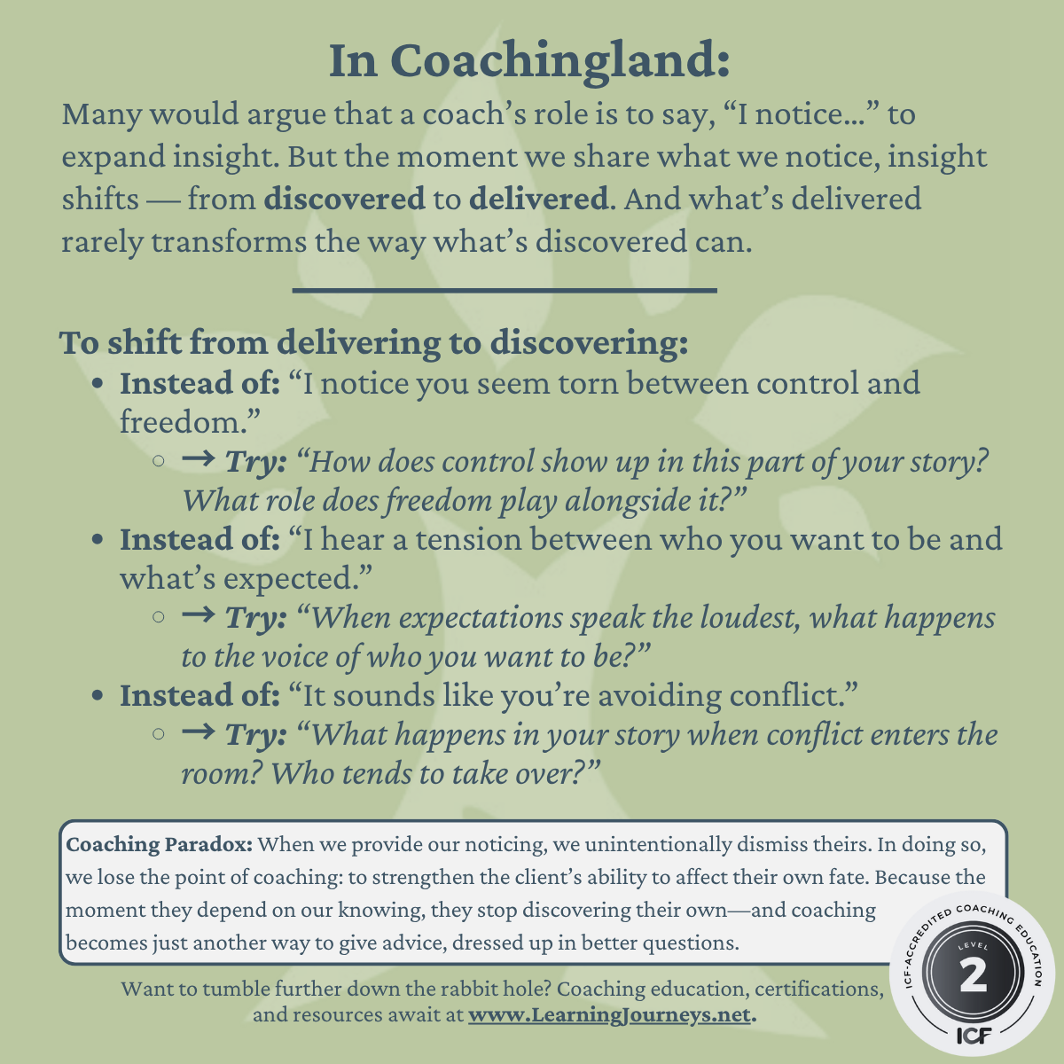 Coaching tip Dec 2025