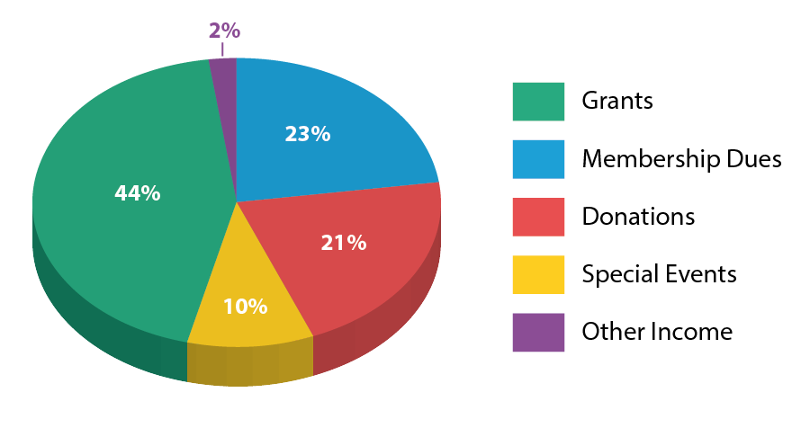 TVCRI Impact Report 2025 Pie Graph Revenue 3D