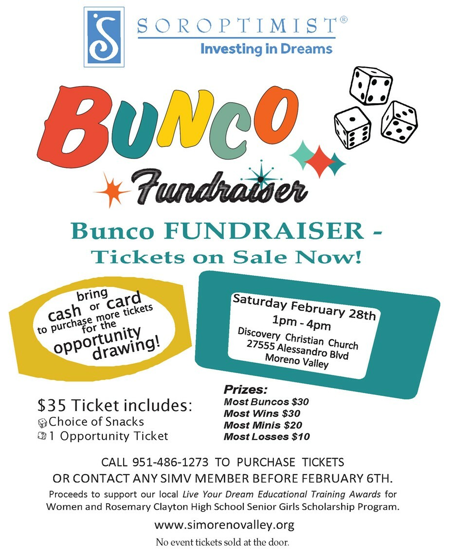 2026 Bunco Flyer image for website
