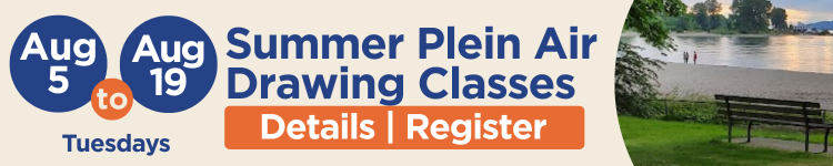 Register for the Summer Plein Air Drawing Classes starting August 5!