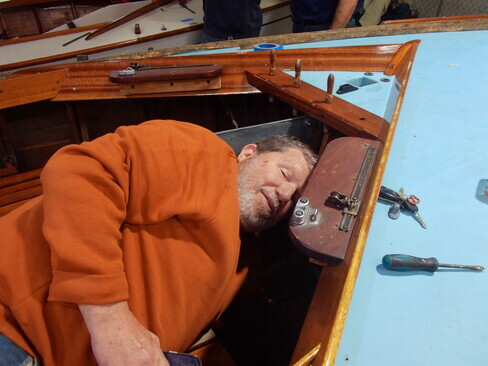 Ken Brown, under the deck