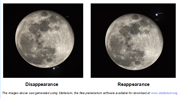 Lunar Regulus occultation