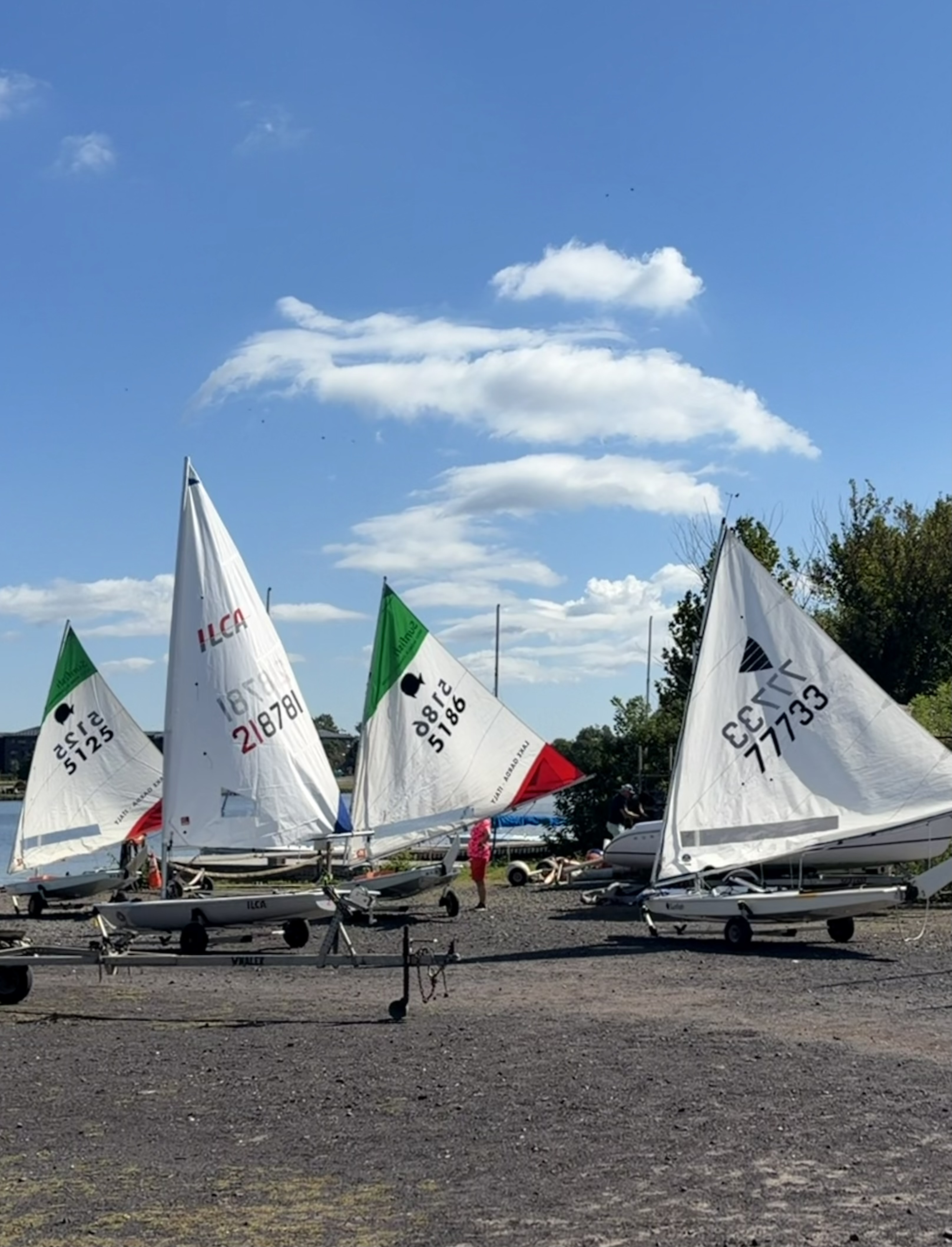 Laser and Sunfish before race