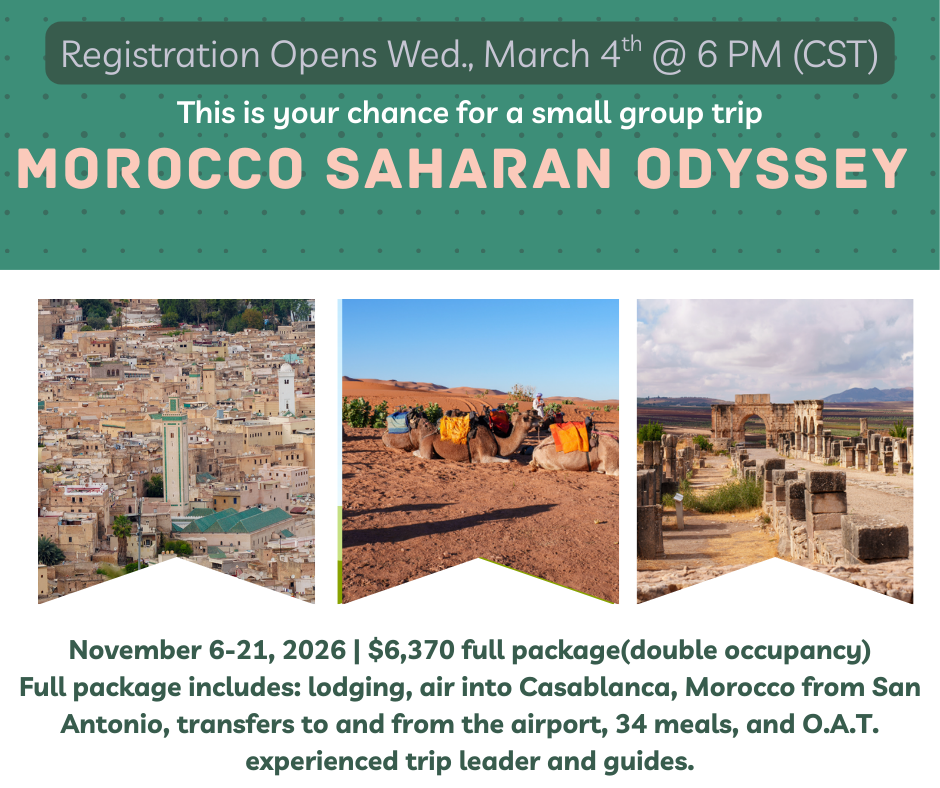 Morocco 2026 graphic with registration open date