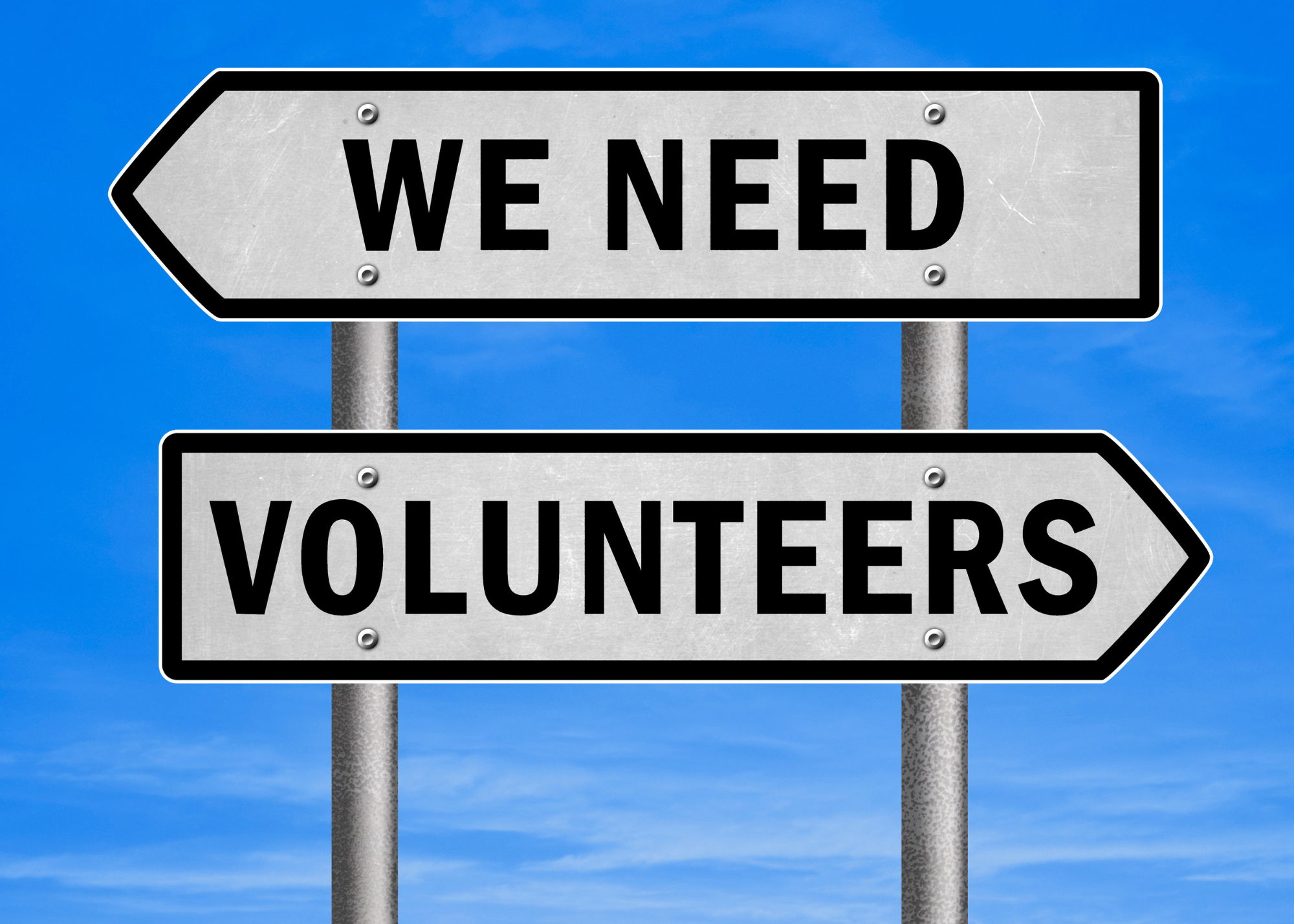We need volunteers -evergreen