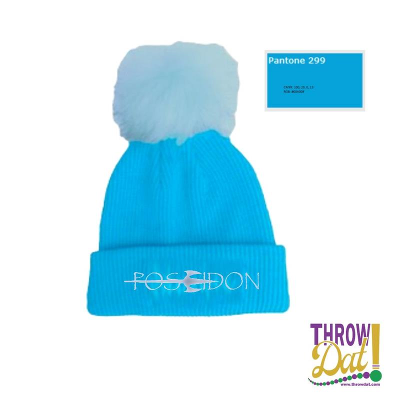 T Blue Beanie Hats 6 pcs