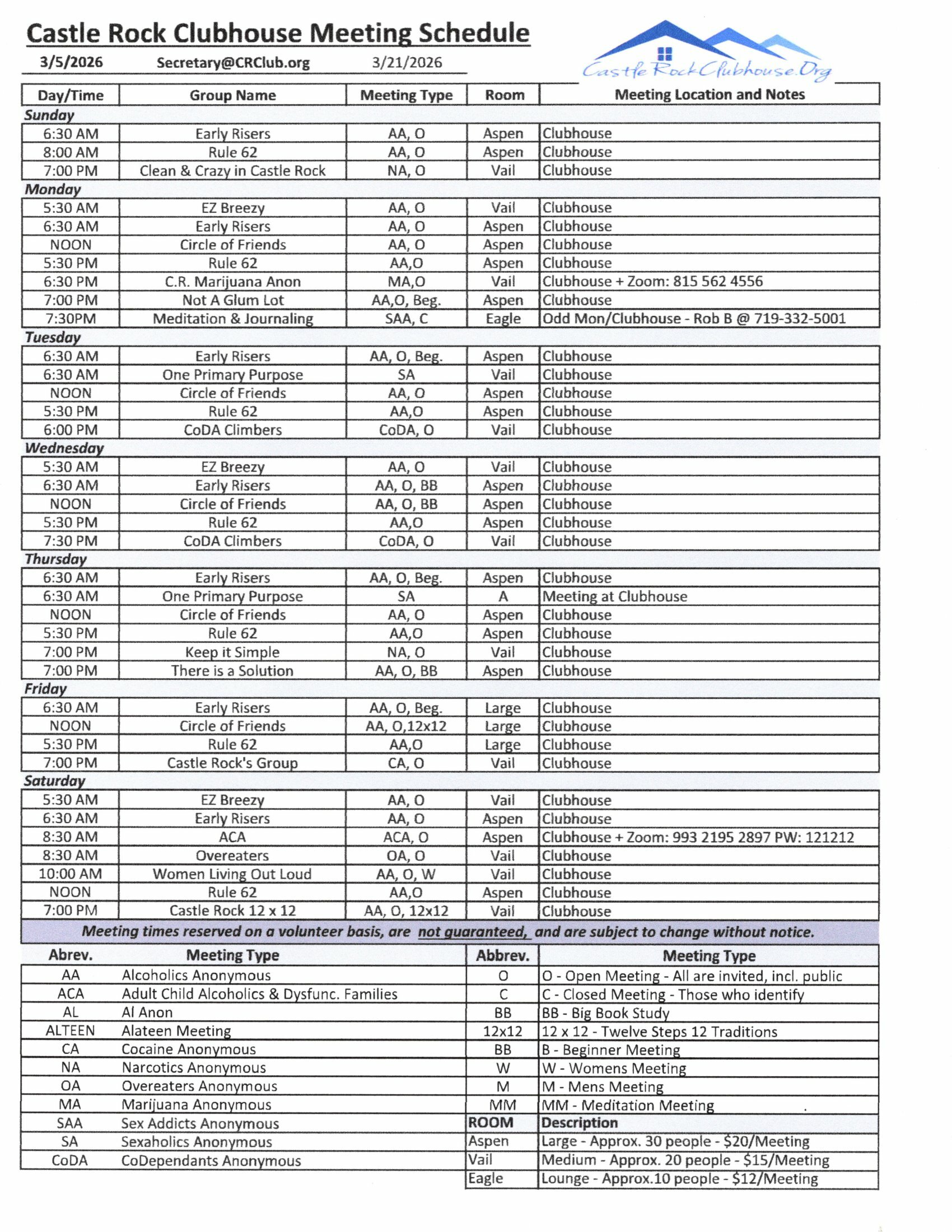 2026_03_21 - CRCH Meeting Schedule