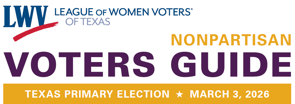 LWV Texas Voter Guide English