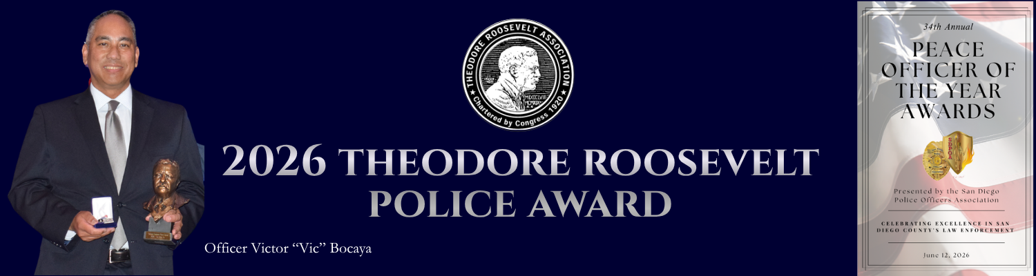 Officer Victor “Vic” Bocaya Receives Theodore Roosevelt Police Award