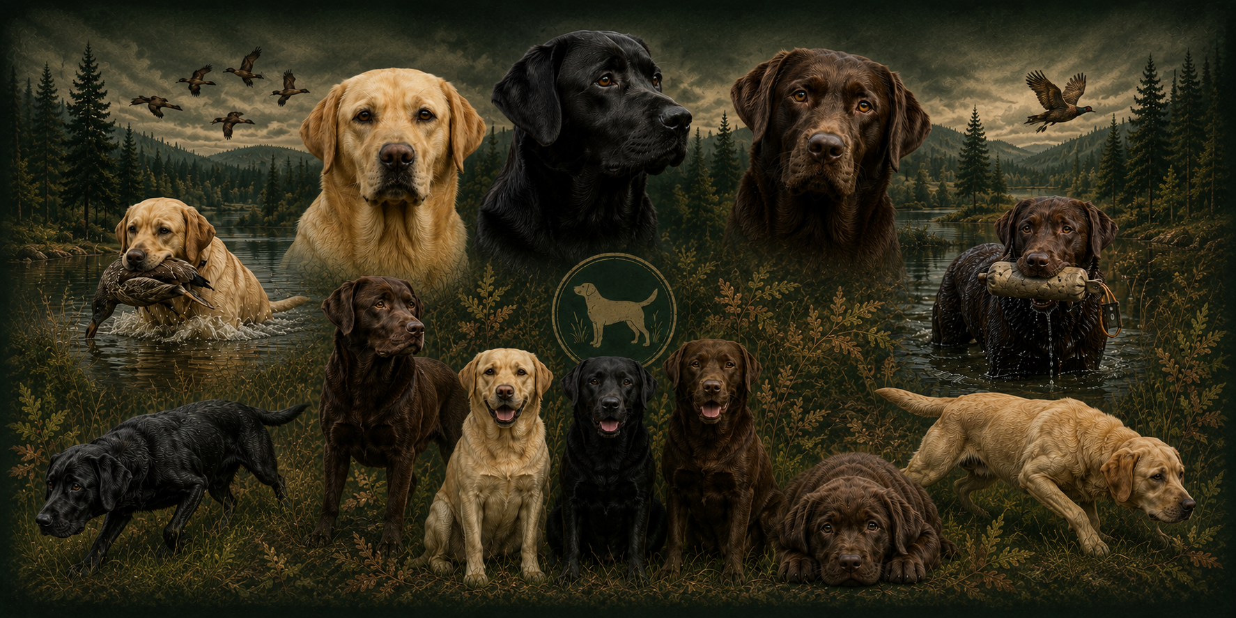 Pouting Labrador APLA Hall of Fame - American Pointing Labrador Association